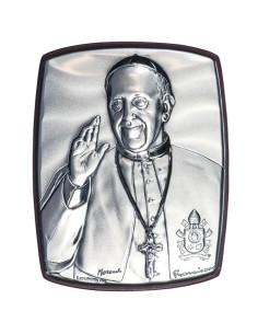 Pope Francis quad Bilaminate Sterling Silver icon