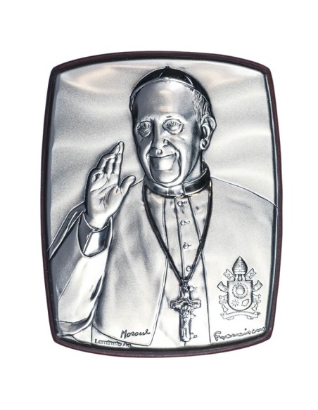 Pope Francis quad Bilaminate Sterling Silver icon Pope Francis quad Bilaminate Sterling Silver icon