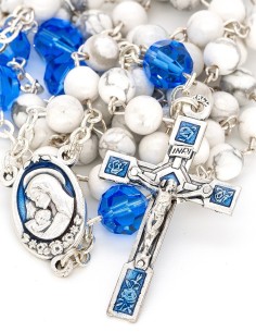 Blue Sapphire Crystal Aulite Beads Rosary