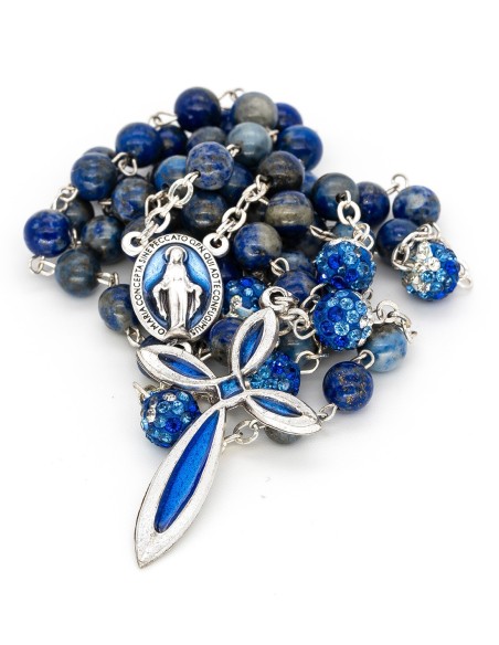 Lapis Lazuli Crystal Beads Rosary Bracelet Set Lapis Lazuli Crystal Beads Rosary Bracelet Set