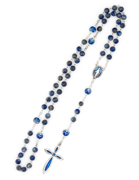 Lapis Lazuli Crystal Rosary | Vatican Gift