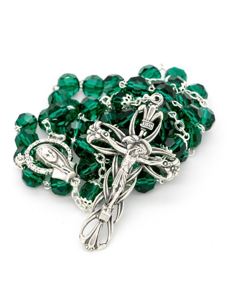 Emerald Green Crystal Rosary