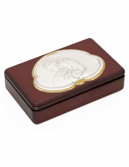 Sky Blue Crystal Rosary Bracelet Wooden Box Set