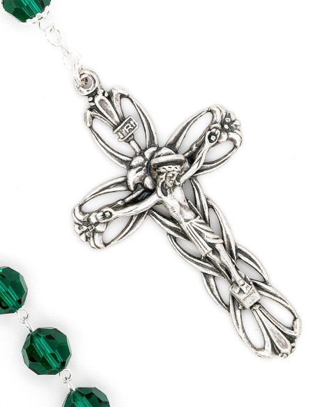 Emerald Green Crystal Rosary