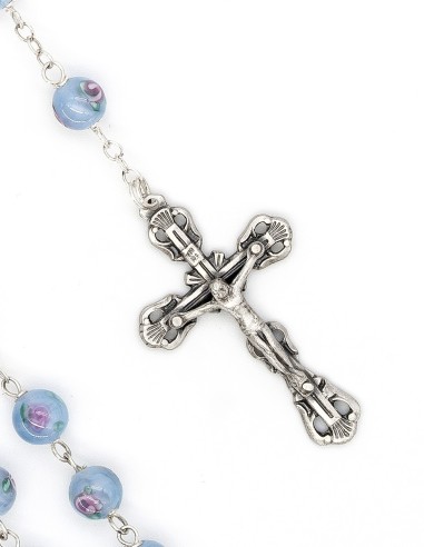 Baby Blue Murano Glass Rosary
