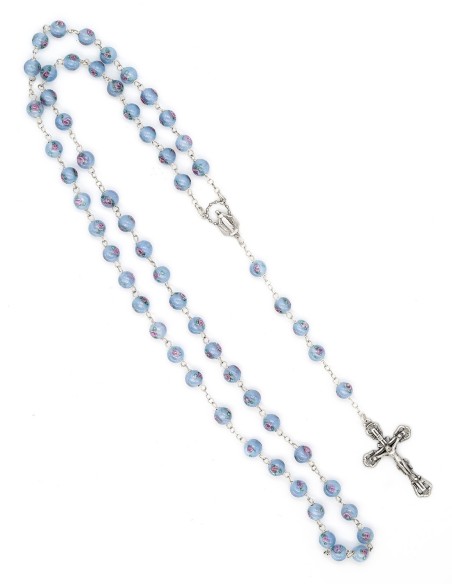 Baby Blue Murano Glass Rosary