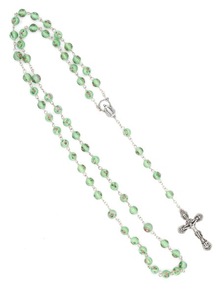 Light Sage Green Murano Glass Rosary