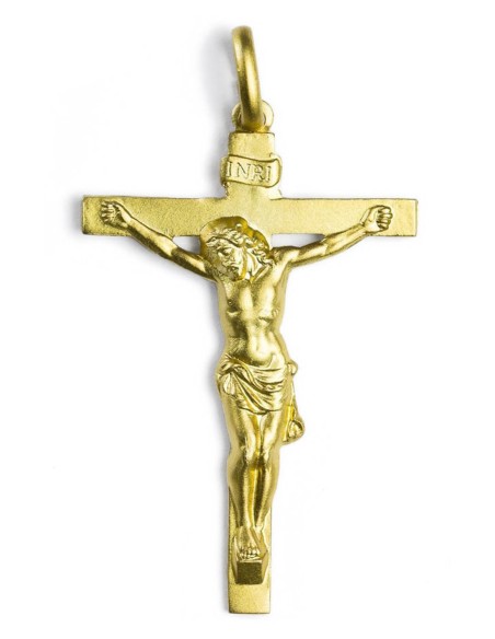 Gold Plated Christ Body Crucifix Pendant Size Small