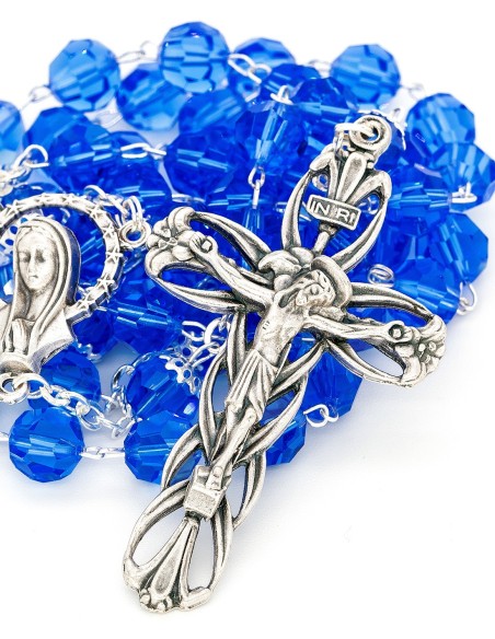 Sapphire Blue Crystal Rosary