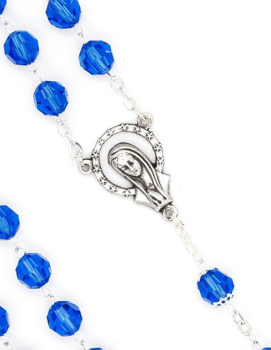 Sapphire Blue Crystal Rosary