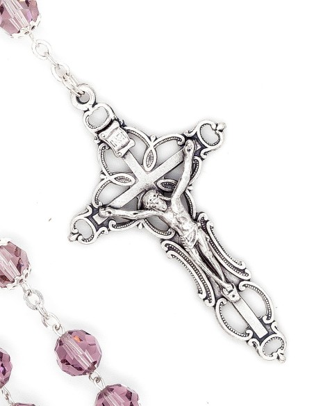 Light Purple Crystal Rosary