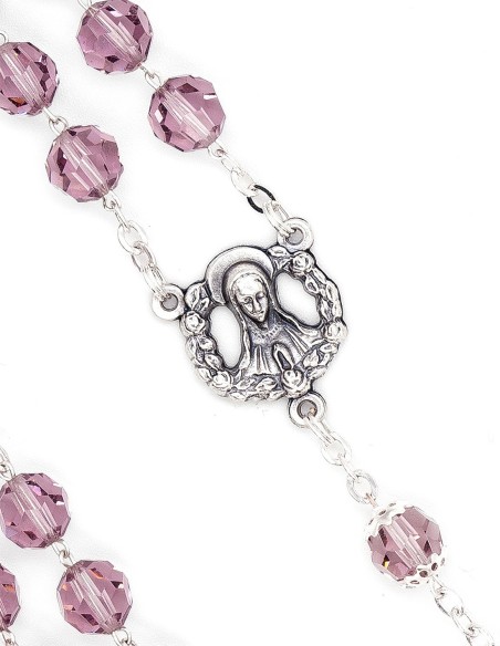 Light Purple Crystal Rosary