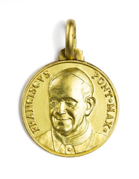 Pope Francis Gold Plated Medal