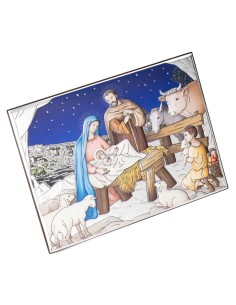Sterling Silver Coloured Bilaminate Nativity Scene Size Large 2
