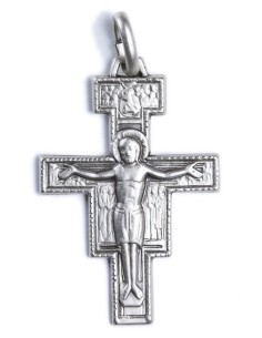 Sterling Silver St. Damiano Crucifix Pendant