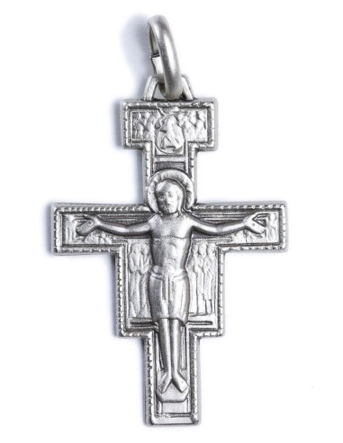 Sterling Silver St. Damiano Crucifix Pendant