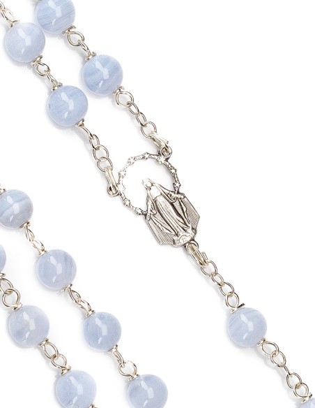 Sterling Silver Chalcedony Rosary | Vatican Gift