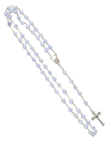 Sterling Silver Chalcedony Rosary | Vatican Gift