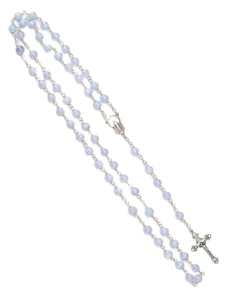 Sterling Silver Chalcedony Rosary | Vatican Gift
