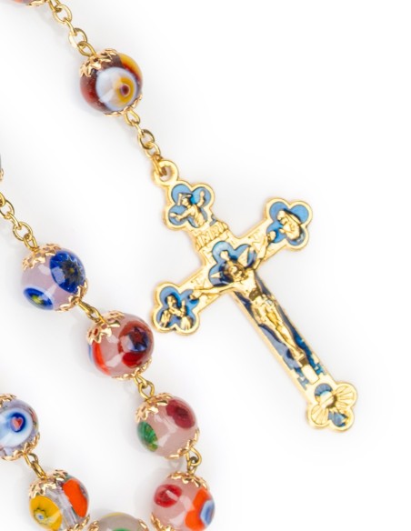Multicolored Murano Glass Rosary | Vatican Gift