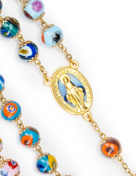 Multicolored Murano Glass Rosary | Vatican Gift