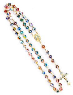 Multicolored Murano Glass Rosary 2