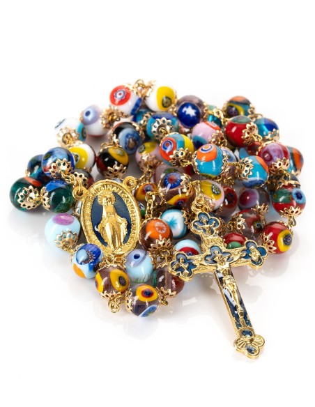 Multicolored Murano Glass Rosary | Vatican Gift