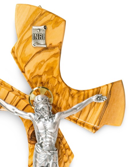 Artistic Olive Wood Crucifix Halo