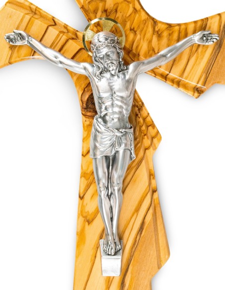 Artistic Olive Wood Crucifix Halo