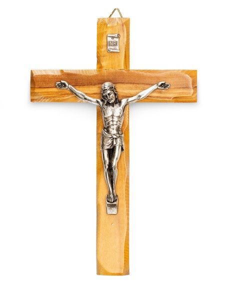 Olive Wood Crucifix Carved Edges Olive Wood Crucifix Carved Edges