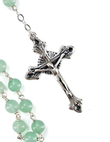 Sterling Silver Aventurine Rosary