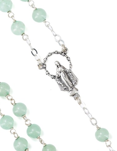 Sterling Silver Aventurine Rosary