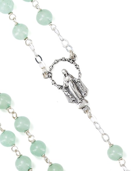 Sterling Silver Aventurine Rosary