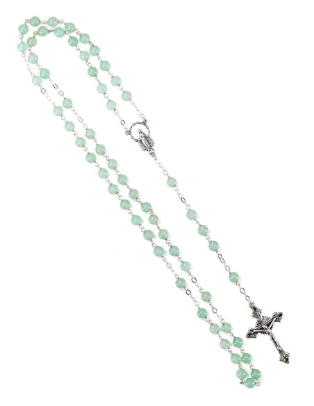 Sterling Silver Aventurine Rosary