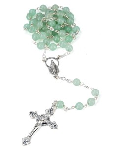 Sterling Silver Aventurine Rosary