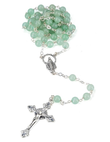 Sterling Silver Aventurine Rosary