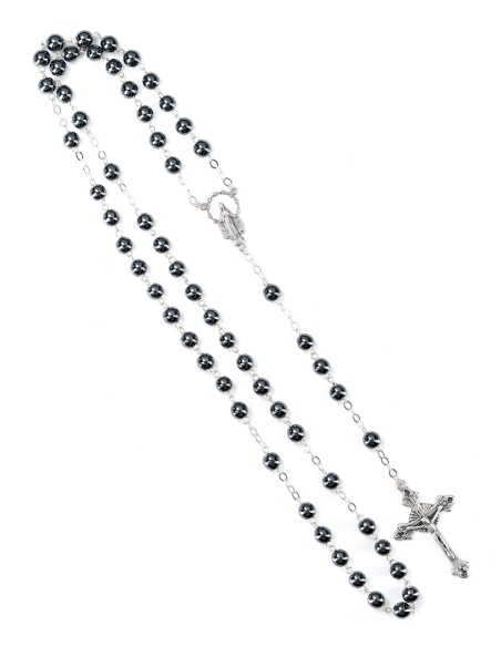 Sterling Silver Hematite Rosary