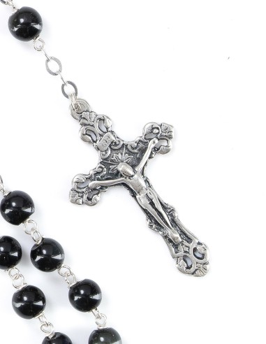 Sterling Silver Black Onyx Rosary