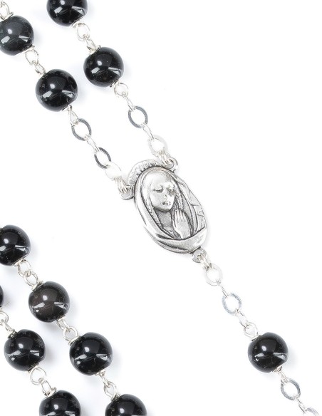 Sterling Silver Black Onyx Rosary