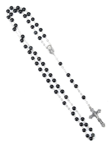 Sterling Silver Black Onyx Rosary