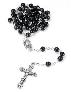 Sterling Silver Black Onyx Rosary
