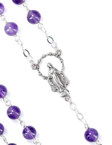 Sterling Silver Amethyst Rosary