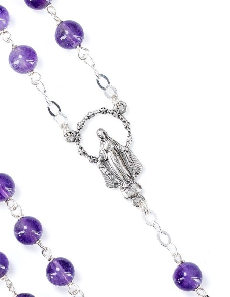 Sterling Silver Amethyst Rosary