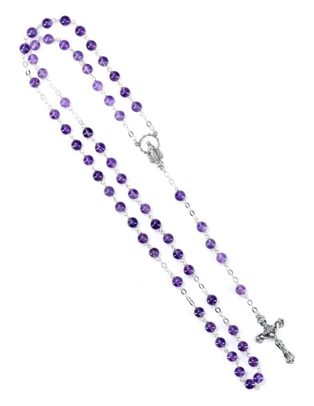Sterling Silver Amethyst Rosary