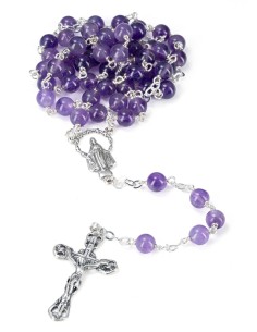 Sterling Silver Amethyst Rosary