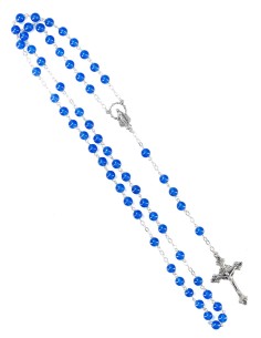 Sterling Silver Blue Agate Rosary 2