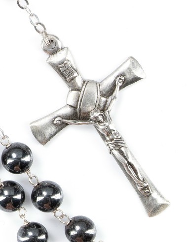Sterling Silver Large Hematite Rosary