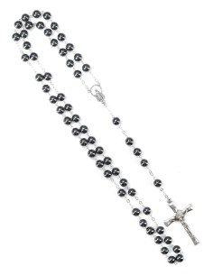 Sterling Silver Large Hematite Rosary 2