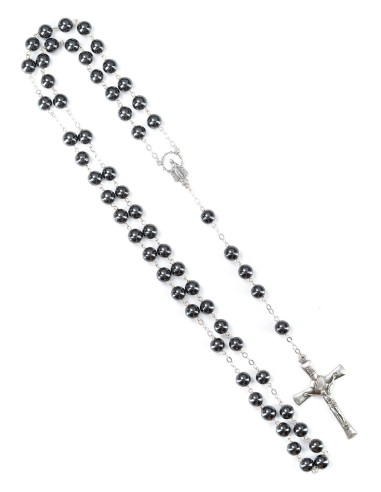 Sterling Silver Large Hematite Rosary