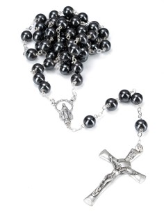 Sterling Silver Large Hematite Rosary